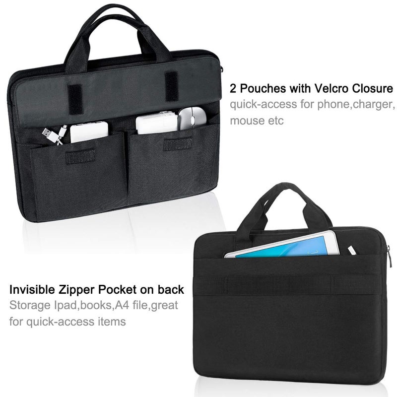 LANDICI Laptop Bag Carrying Case 15.6 Inch with Shoulder Strap, Slim Waterproof Computer Sleeve Cover Compatible with MacBook Pro 15/16, 15-16 Inch HP Acer Dell Lenovo ASUS Laptop, Black - Image 5